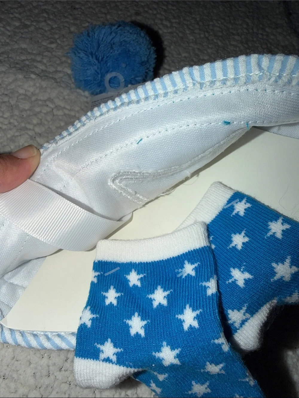 Infant birthday hat with matching socks